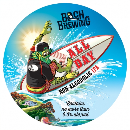 ALL DAY Non-alcoholic IPA Label